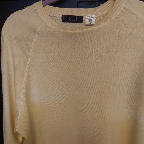 TSE cashmere creme sweater 55% silk 45% cashmere luxurious softness medium - Picture 3 of 4